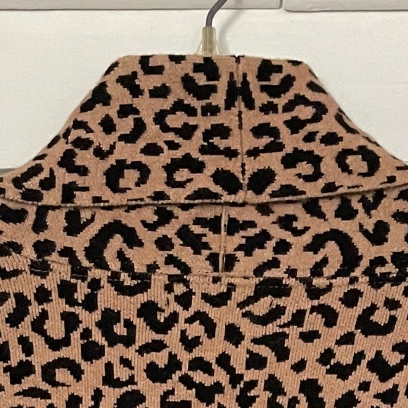 Cynthia Rowley Long Open Front Leopard Print Jacket - Women's M - Picture 5 of 15